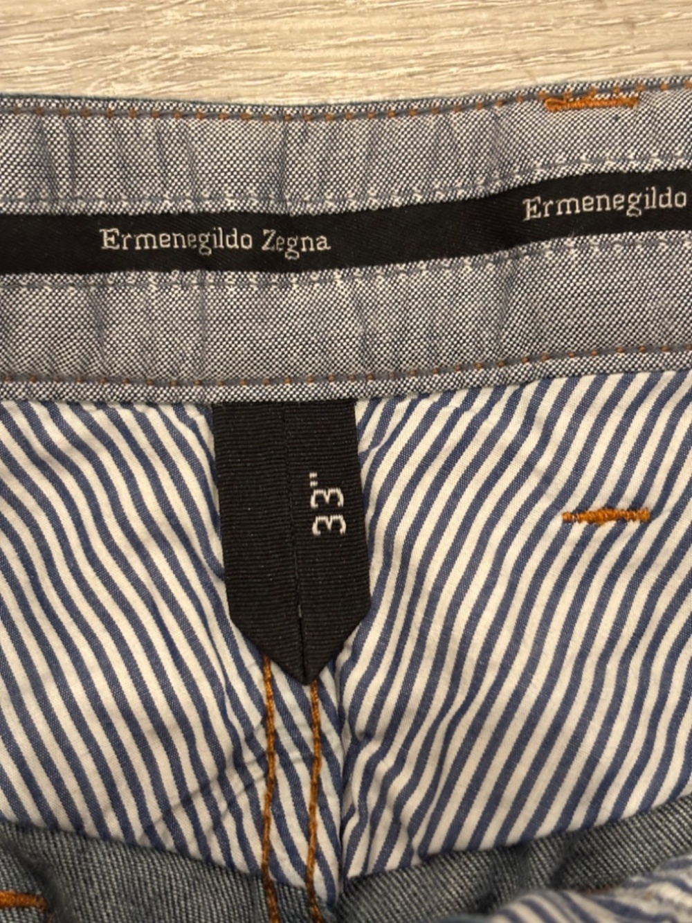 Ermenegildo Zegna Jeans Mens 33x31 Cotton Denim Straight Leg Slim Indigo Italy - Picture 5 of 9